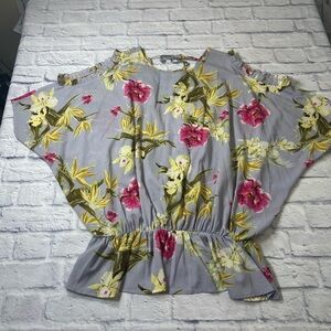 Floral Gray Women's Top